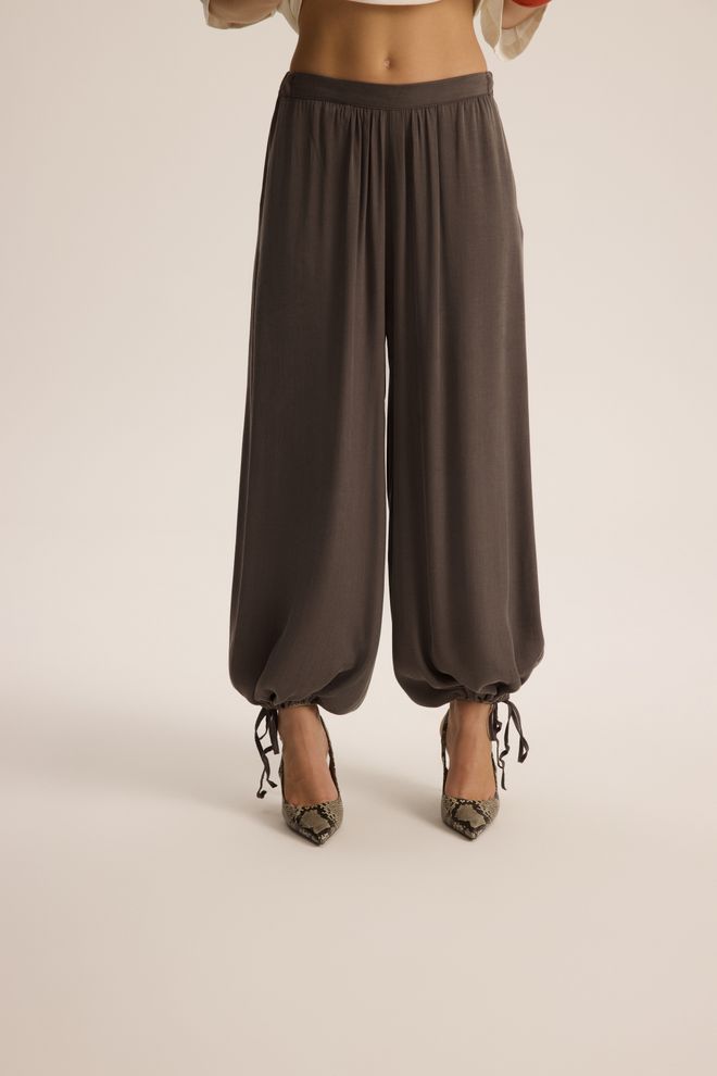 Mai Collection Коричневые Повседневные Бохо Парашютные Штаны Оптовая продажа одежды Работа