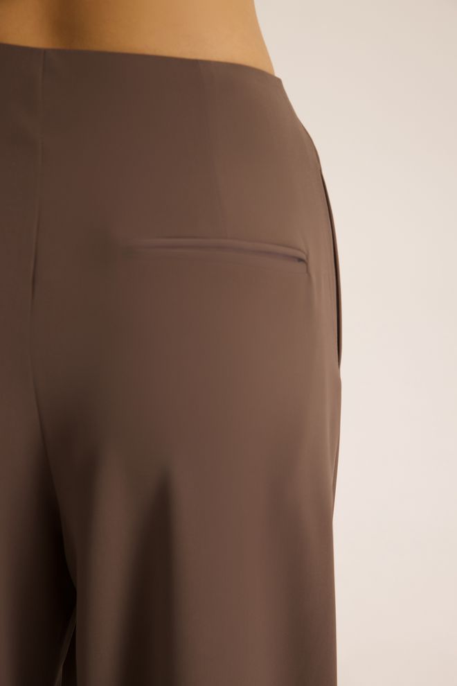 Mai Collection Kahverengi Zarif Gündelik Palazzo Pantolon Toptan Giyim Yaz