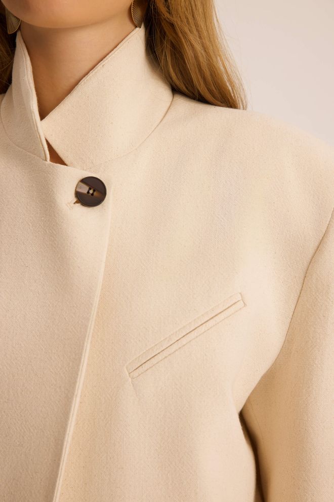 Mai Collection Giacca Blazer Monopetto Beige Abbigliamento all'ingrosso Casuale