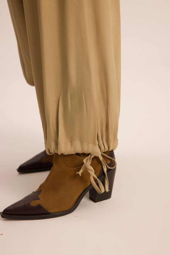 Mai Collection Хаки Повседневные Бохо Парашют Штаны Со Шнурком Оптовая продажа одежды Бездельничать