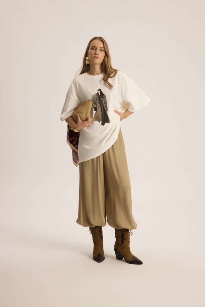 Mai Collection Хаки Повседневные Бохо Парашют Штаны Со Шнурком Оптовая продажа одежды Бохо