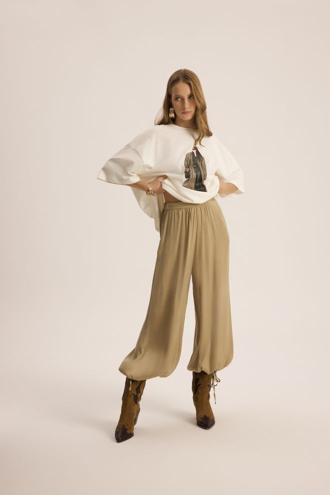 Mai Collection Хаки Повседневные Бохо Парашют Штаны Со Шнурком Оптовая продажа одежды Весна