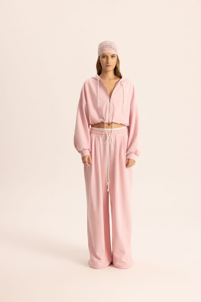 Mai Collection Pink Tracksuit Oversized Fit Jogger With Hooded Neck Wholesale Clothing 1