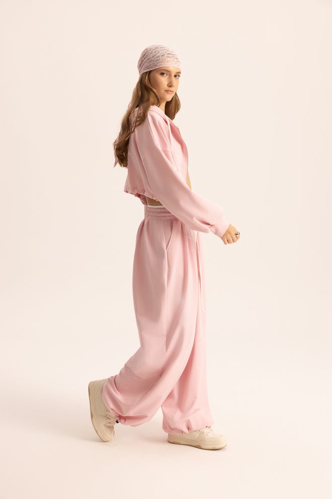 Mai Collection Pink Tracksuit Oversized Fit Jogger With Hooded Neck Wholesale Clothing Spring