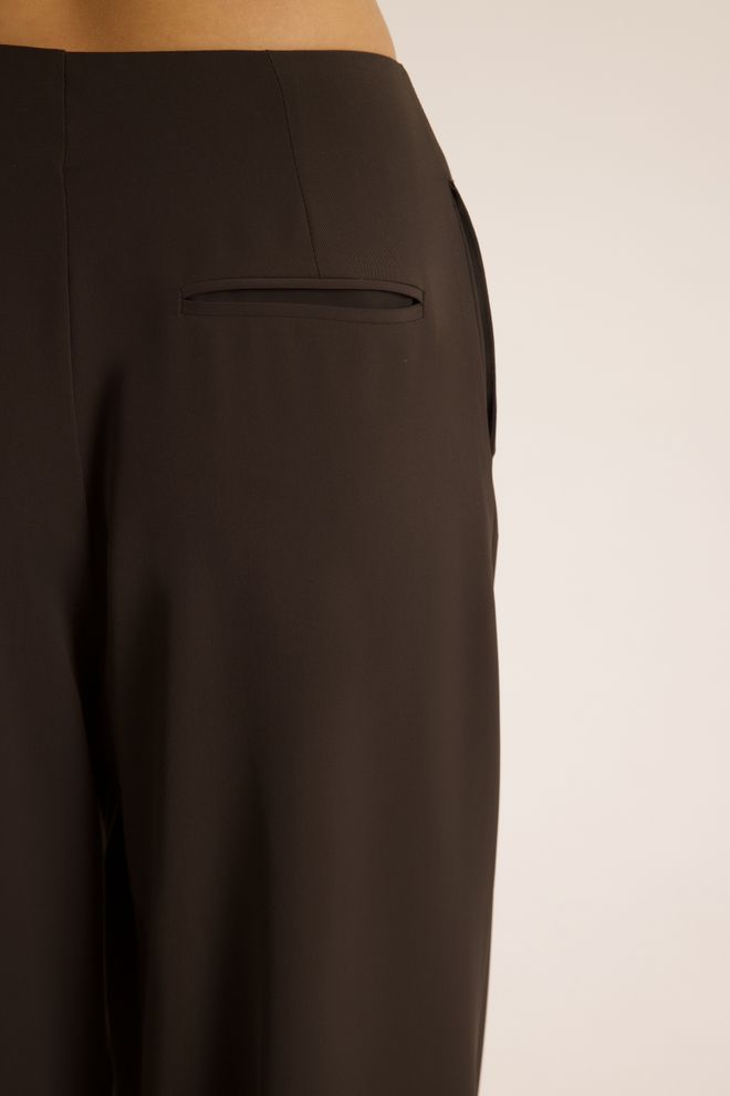 Mai Collection Kahverengi Zarif Palazzo Pantolon Toptan Giyim İş