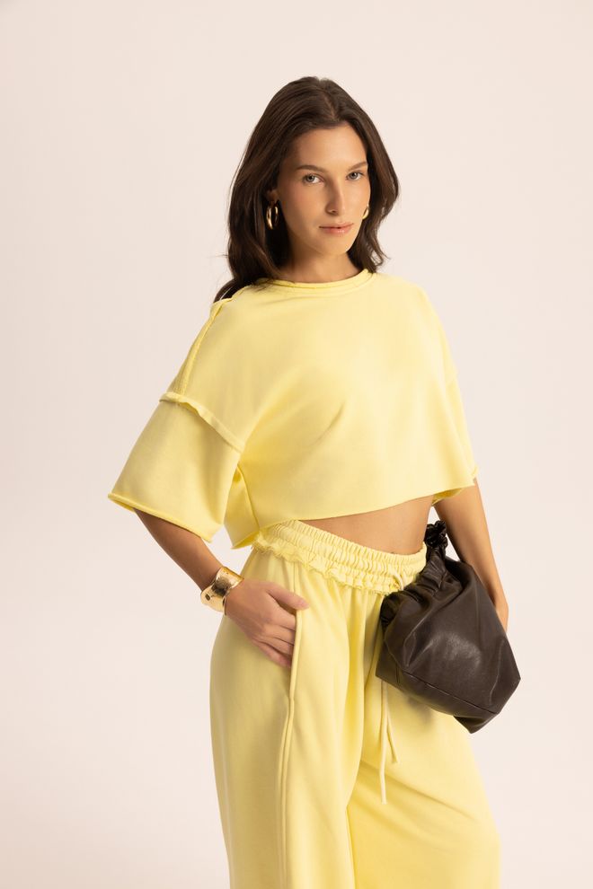 Mai Collection Conjunto Amarelo Casual Desporto Roupa De Rua Roupas por atacado A relaxar