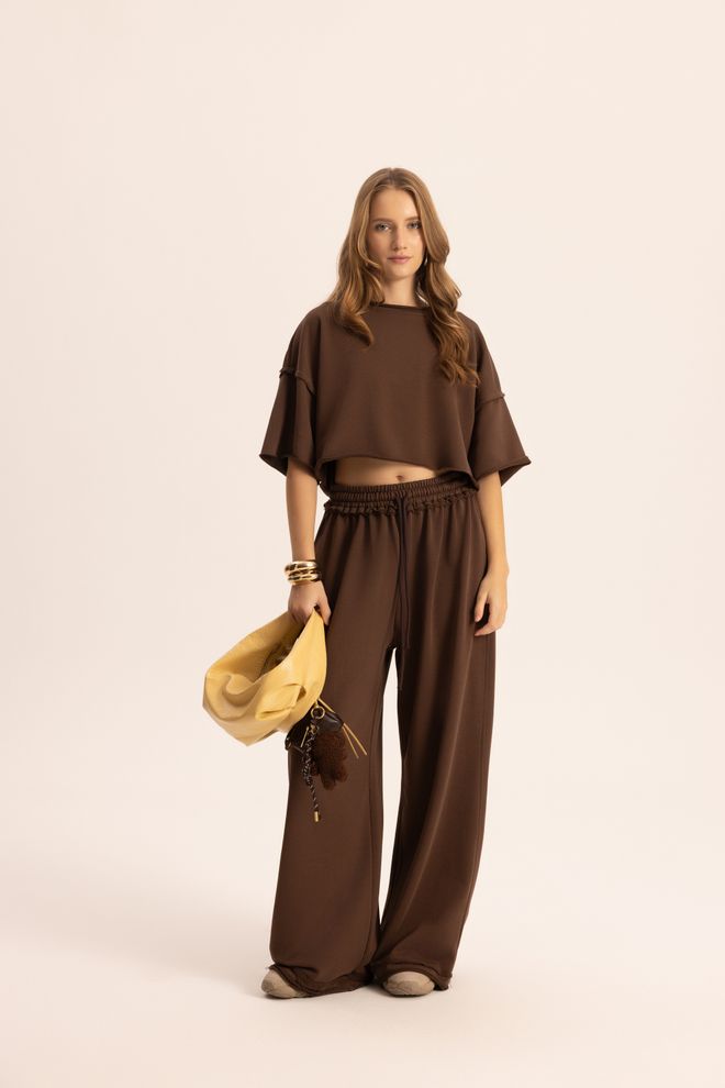 Mai Collection Brown Casual Sport Streetwear Set Wholesale Clothing Modest