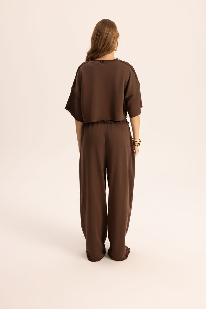 Mai Collection Conjunto Castanho Casual Desporto Streetwear Roupas por atacado Casual