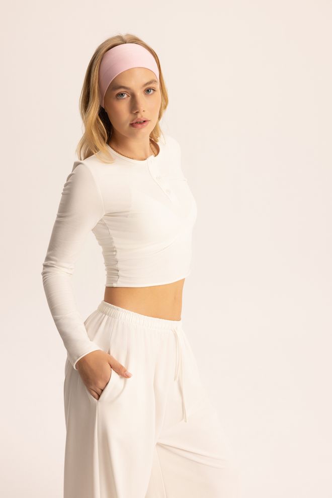 Mai Collection White Tracksuit Casual Sport Buttoned Jogger Wholesale Clothing Spring