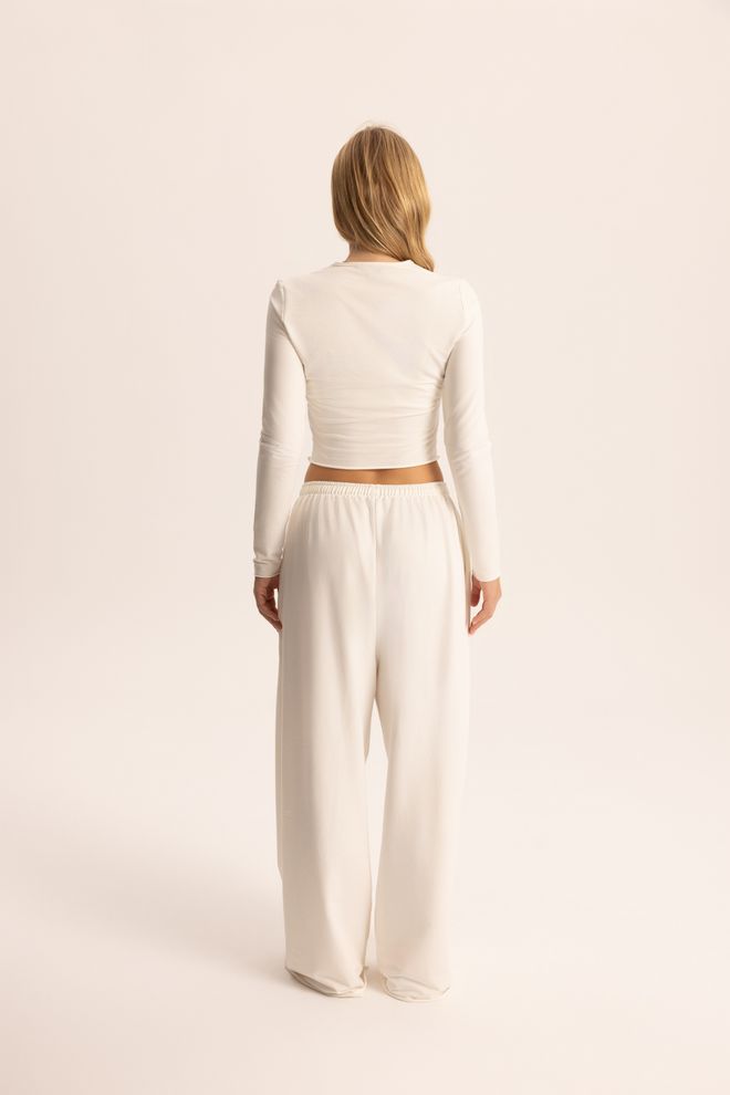 Mai Collection White Tracksuit Casual Sport Buttoned Jogger Wholesale Clothing Sport