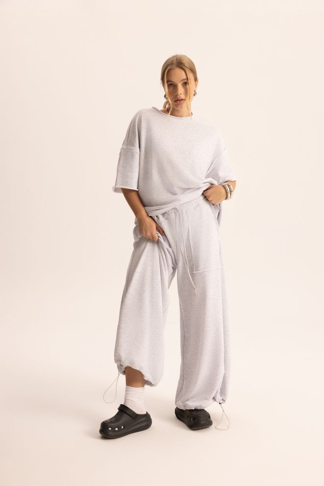 Mai Collection Греи Трацксуит С Oversize Кројем И Дравстрингом Велепродаја одеће Неформалан