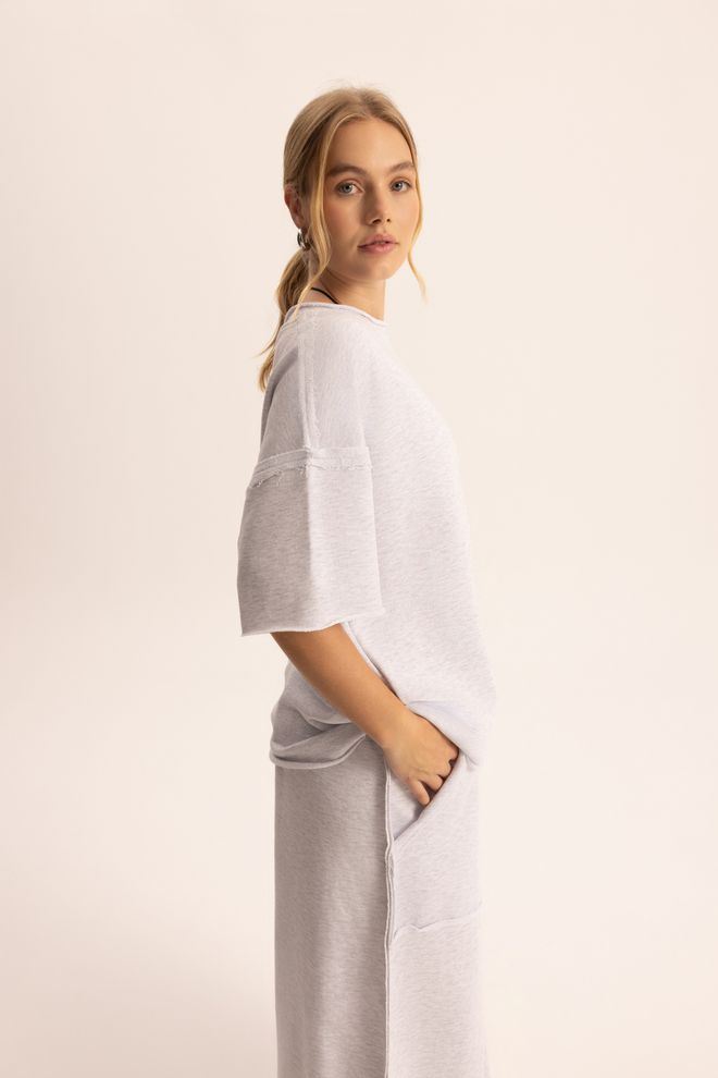 Mai Collection Grey Oversized Fit Tracksuit With Drawstring Closure Wholesale Clothing Spring