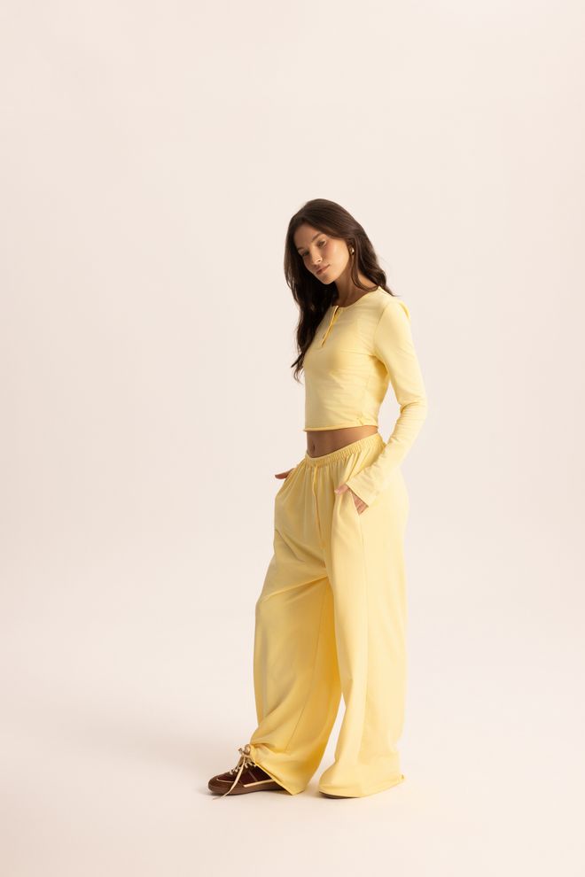 Mai Collection Жута Трацксуит Сет Оверсизед Фит Јоггер Са Закопчавањем На Гумбе Велепродаја одеће Пролеће