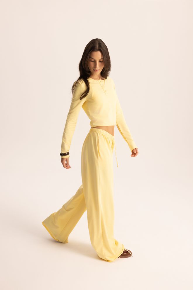 Mai Collection Жута Трацксуит Сет Оверсизед Фит Јоггер Са Закопчавањем На Гумбе Велепродаја одеће Лоунге