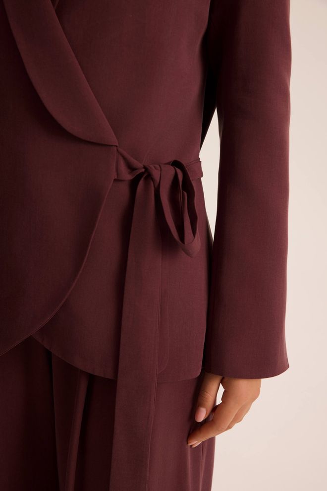 Mai Collection Fato Vermelho Clarete Formal Elegante Roupas por atacado 1