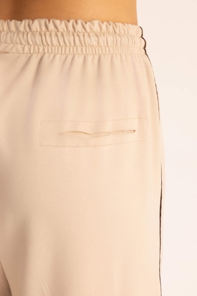 Mai Collection Beige Casual Sport Set With Hooded Neck Wholesale Clothing Fall