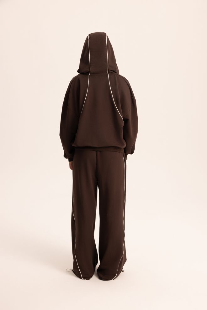 Mai Collection Brown Sport Streetwear Oversized Set Wholesale Clothing Sport