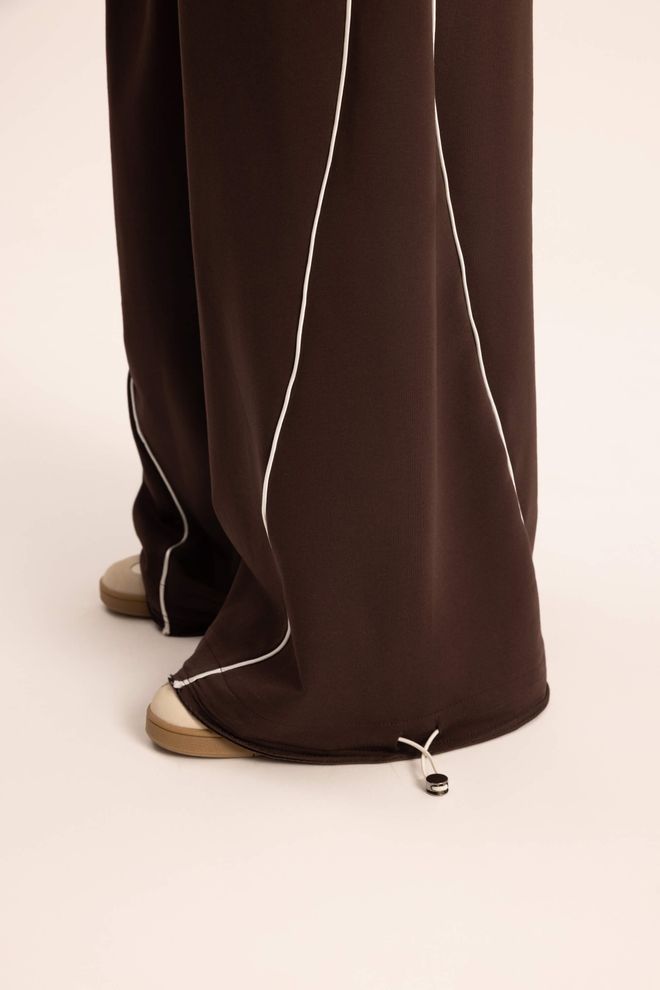 Mai Collection Brown Sport Streetwear Oversized Set Wholesale Clothing Fall