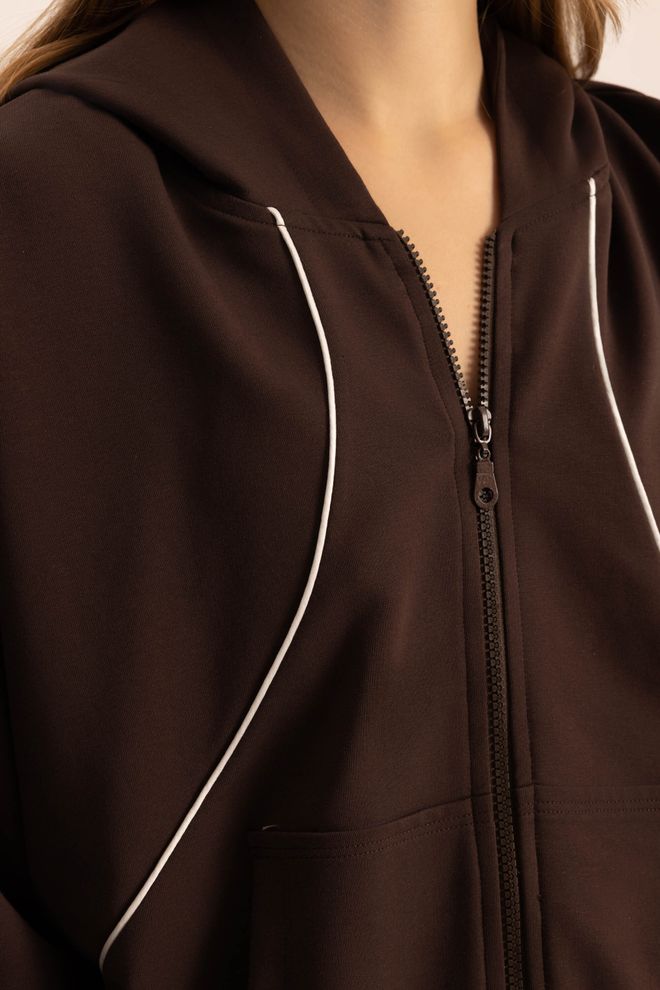 Mai Collection Brown Sport Streetwear Oversized Set Wholesale Clothing 5