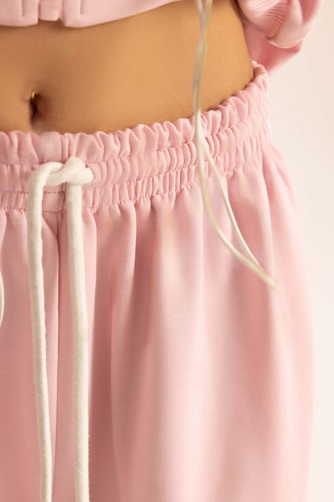 Mai Collection Pink Oversized Jogger Set With Hooded Neck Wholesale Clothing Lounge