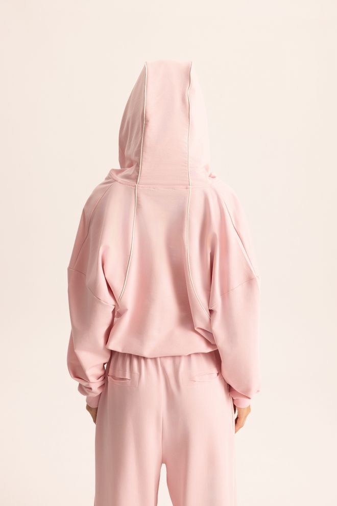 Mai Collection Pink Oversized Jogger Set With Hooded Neck Wholesale Clothing Sport