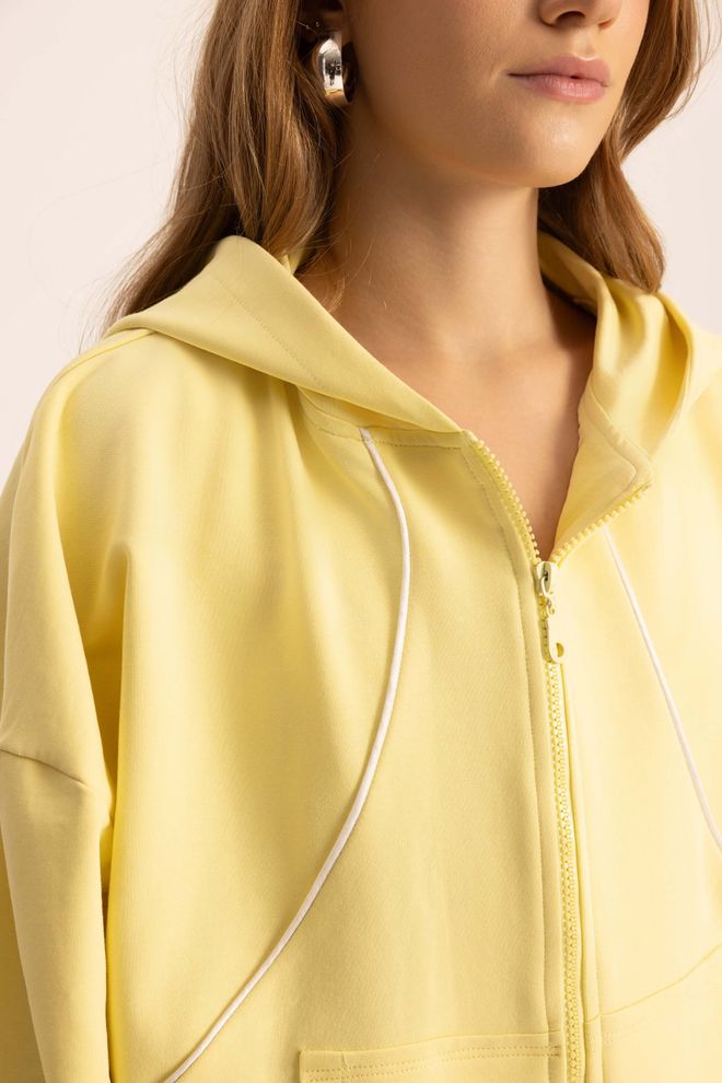 Mai Collection Yellow Tracksuit – Oversized Sport Streetwear Jogger Set Wholesale Clothing 5