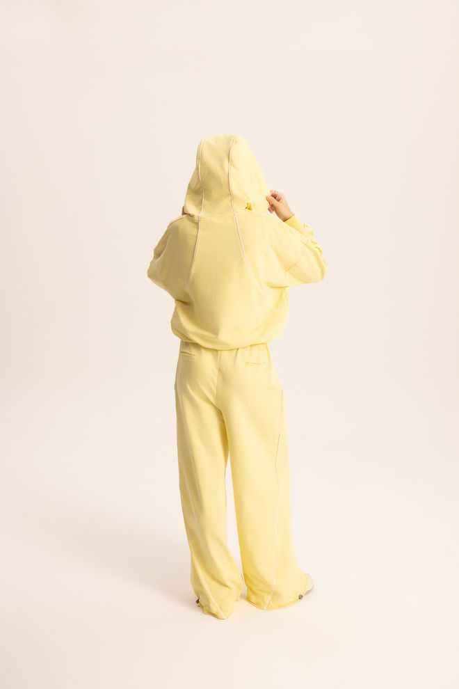 Mai Collection Yellow Tracksuit – Oversized Sport Streetwear Jogger Set Wholesale Clothing Sport