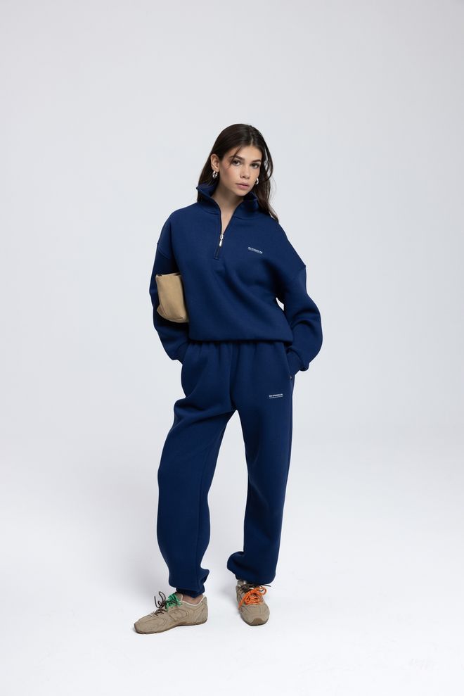 Mai Collection Tuta Blu Navy Casuale Sportivo Abbigliamento Di Strada Jogger Abbigliamento all'ingrosso Casuale