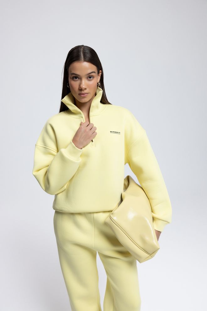 Mai Collection Yellow Tracksuit Oversized Fit Jogger Zip Up Wholesale Clothing Casual