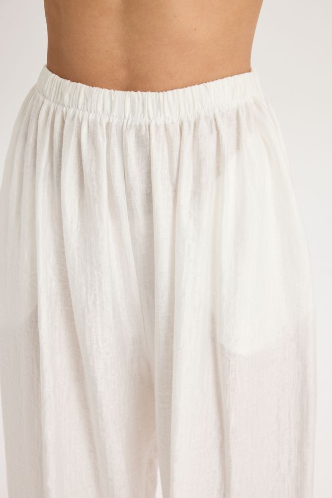 Mai Collection White Palazzo Pants Wide Leg Pull On Wholesale Clothing Work