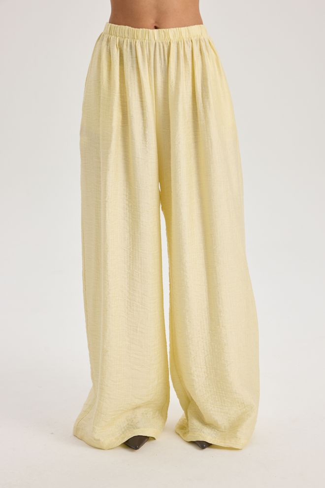 Mai Collection Yellow Palazzo Pants Wholesale Clothing Spring