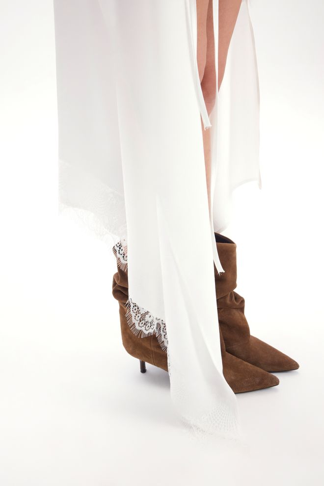 Mai Collection White Elegant Asymmetrical Mini Skirt Wholesale Clothing Summer