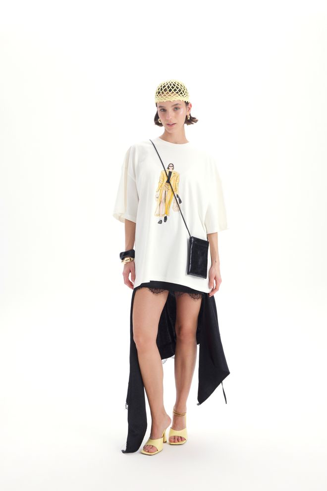 Mai Collection Black Asymmetrical Mini Skirt With Tie Closure Wholesale Clothing 5