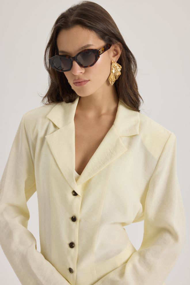 Mai Collection Beige Elegant Formal Wide Leg Set Wholesale Clothing Preppy