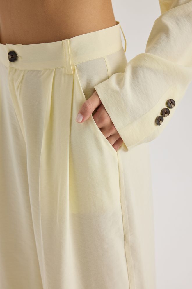 Mai Collection Beige Elegant Formal Wide Leg Set Wholesale Clothing Summer