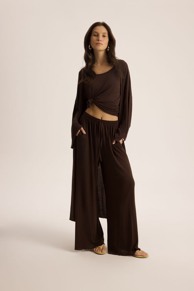 Mai Collection Brown Elegant Casual Set Wholesale Clothing Spring