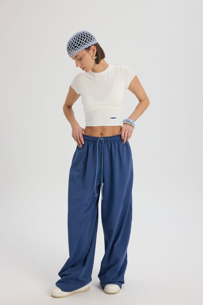 Mai Collection Plava Donji Dio Trenirke Casual Slim Fit Jogger Set Veleprodaja odjeće 5