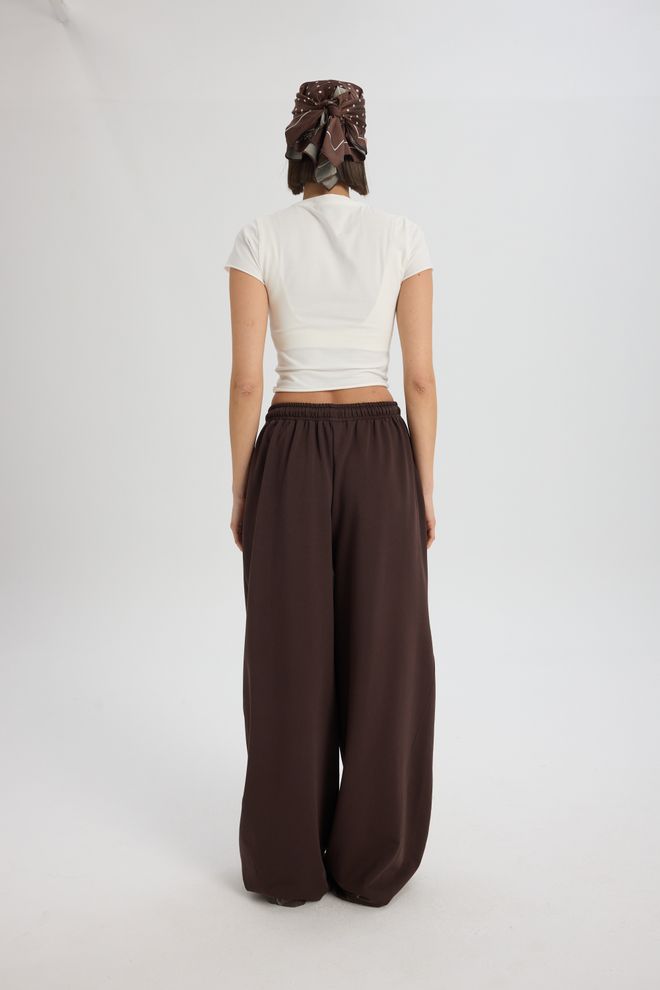 Mai Collection Smeđi Donji Dio Trenirke Oversized Sportski Jogger Komplet Veleprodaja odjeće Sport