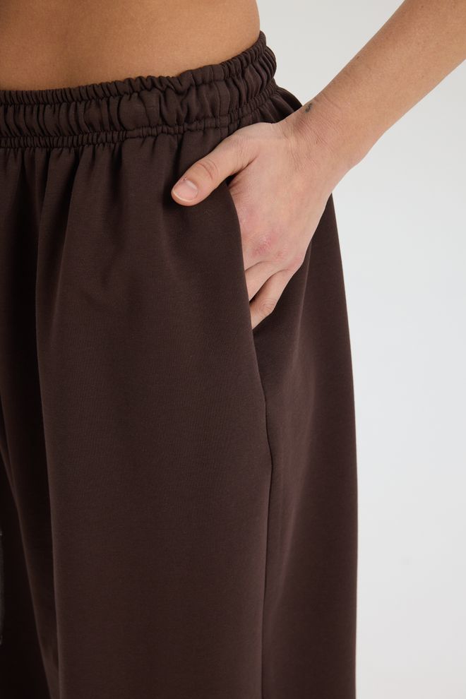 Mai Collection Smeđi Donji Dio Trenirke Oversized Sportski Jogger Komplet Veleprodaja odjeće Ljeto