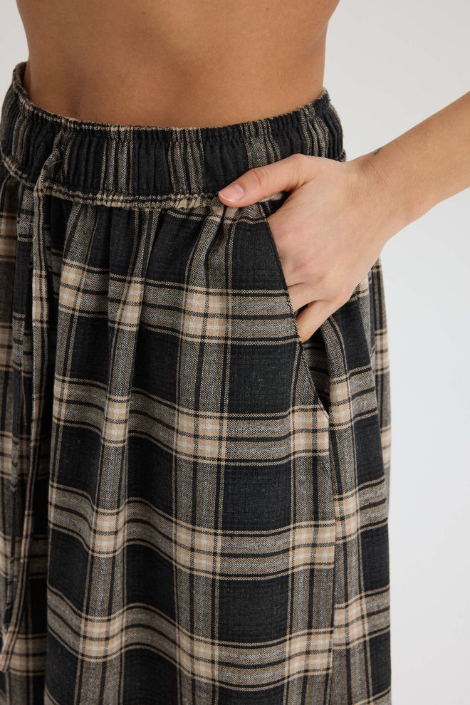 Mai Collection Zwarte Boho Palazzo Broek Groothandel Kleding Herfst