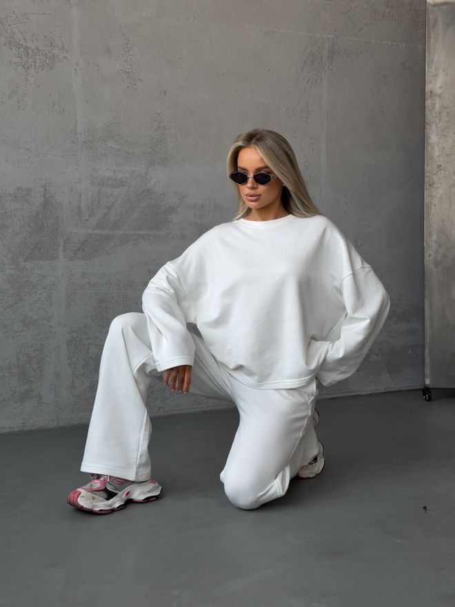 Mai Collection Čerešňová Tepláková Súprava Biela Veľkoobchod s oblečením Zima