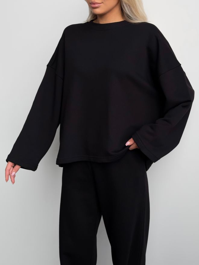 Mai Collection Komplet Trenirki Od Trešnje Crna Велепродаја одеће Памук