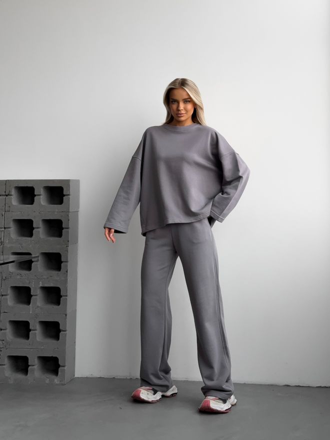 Mai Collection Cherry Eşofman Takım Gri Toptan Giyim Gündelik
