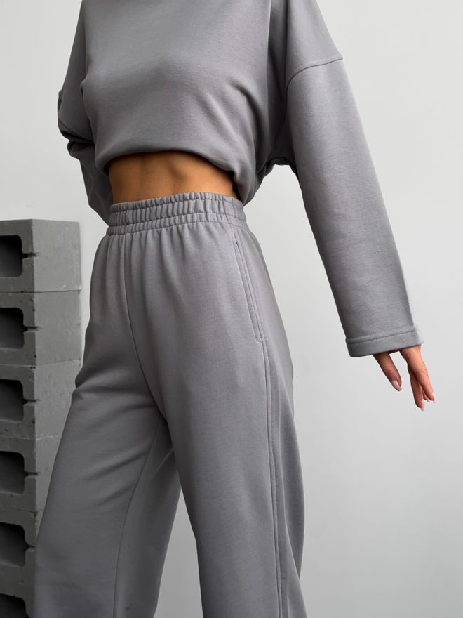 Mai Collection Čerešňová Tepláková Súprava Šedá Veľkoobchod s oblečením Posilňovňa