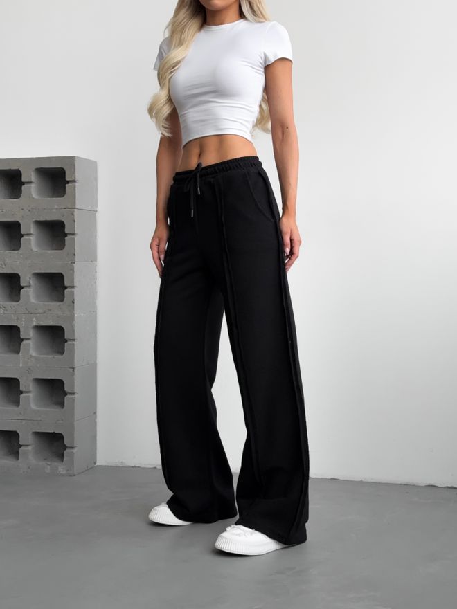 Mai Collection Reverse Sweatpants Black Wholesale Clothing Sport