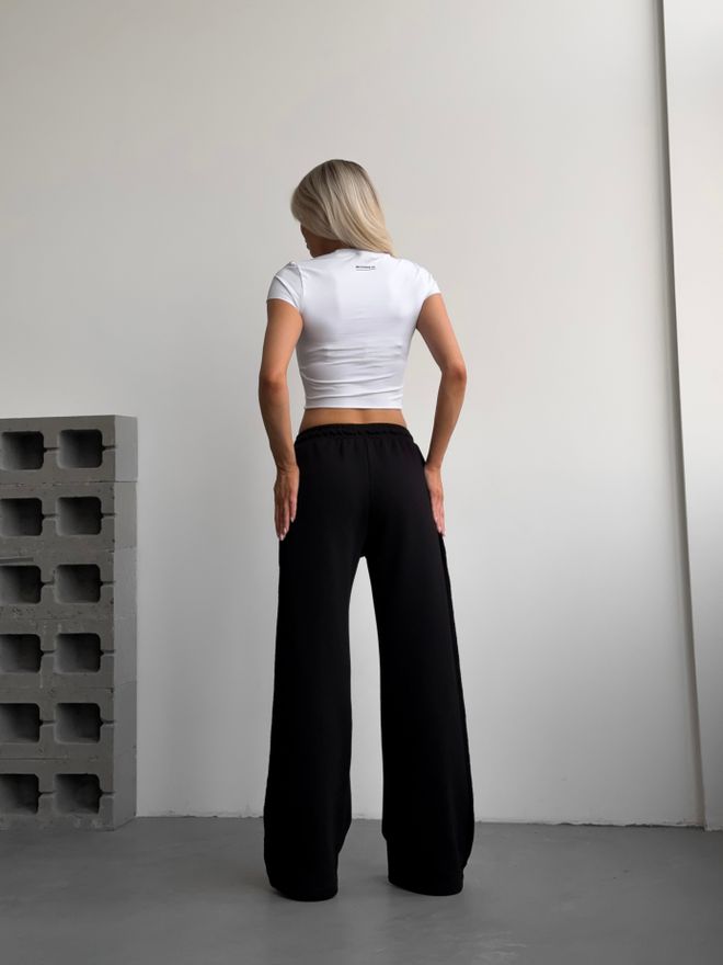 Mai Collection Reverse Sweatpants Black Wholesale Clothing Polyester