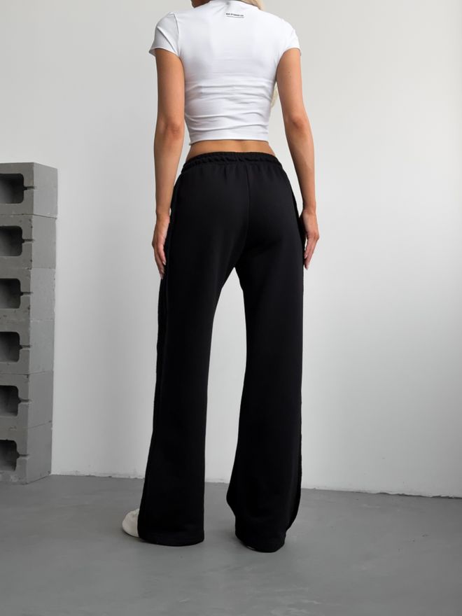 Mai Collection Reverse Sweatpants Black Wholesale Clothing Lounge