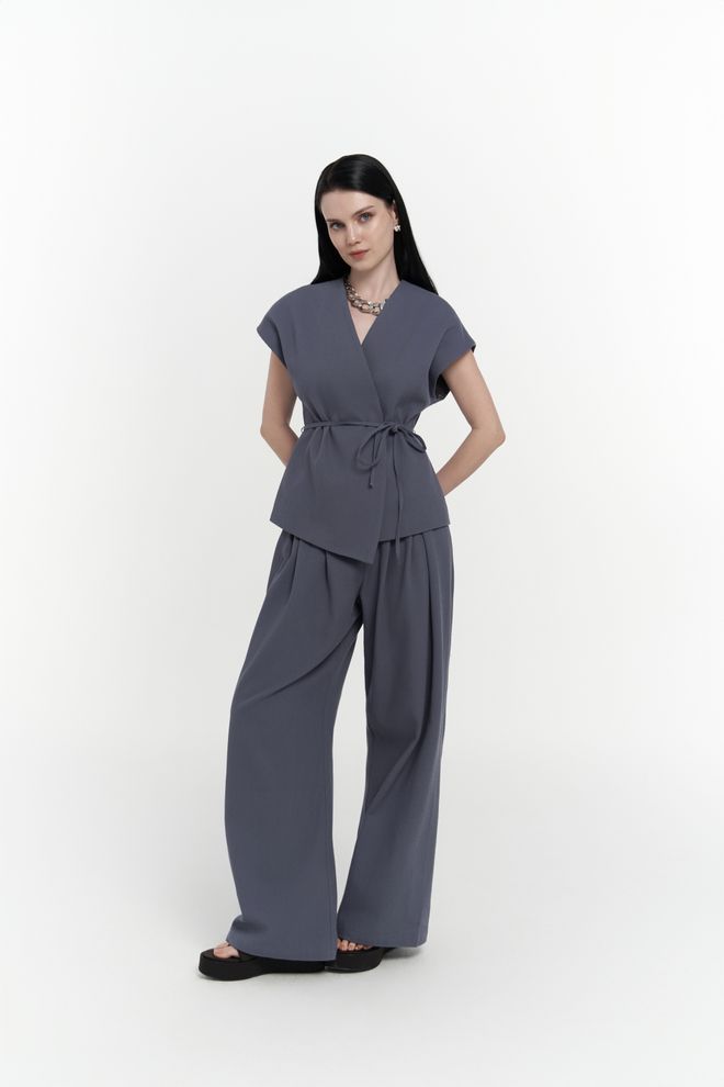 Mai Collection Komplet Hlač S Telovnikom Sorrenio Indigo Oblačila na debelo Ležerno