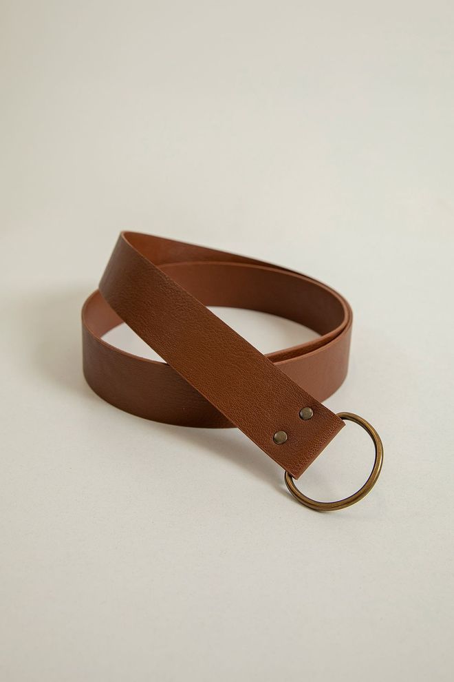 Maxi Modena Small Oval Buckle Women's Belt Tan Wholesale Clothing 0