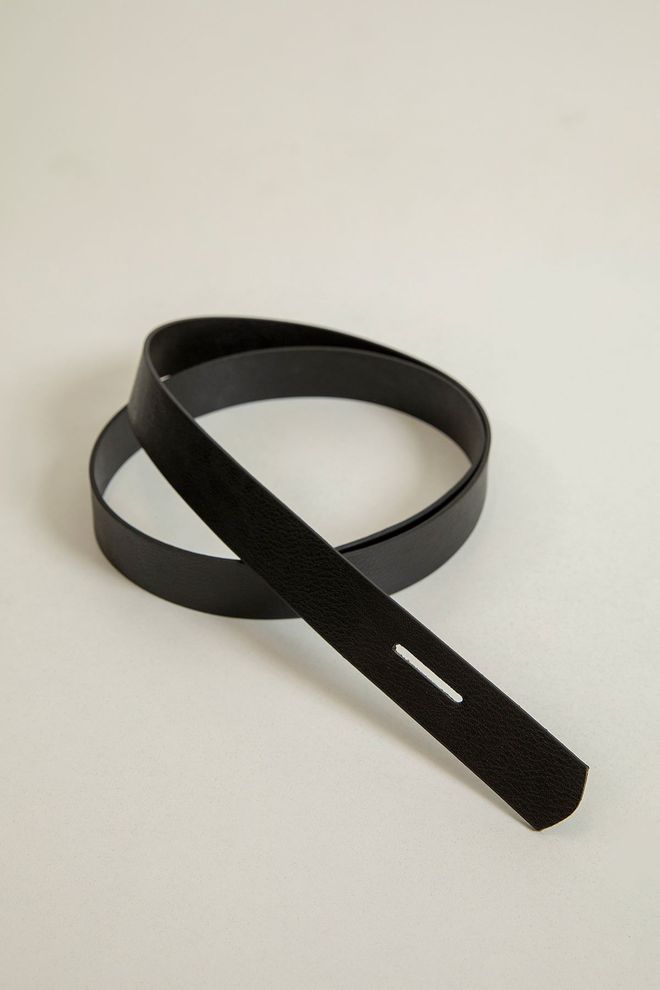 Maxi Modena Faux Leather Fabric Cross Women's Belt Black Wholesale Clothing 2